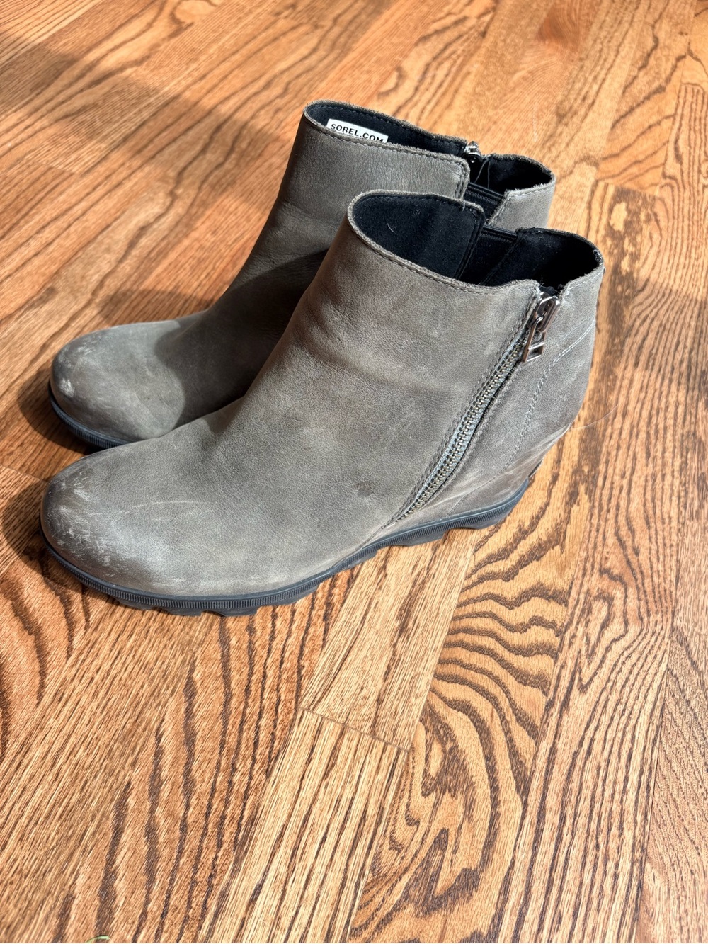 Sorel Leather Side-Zip Ankle Booties